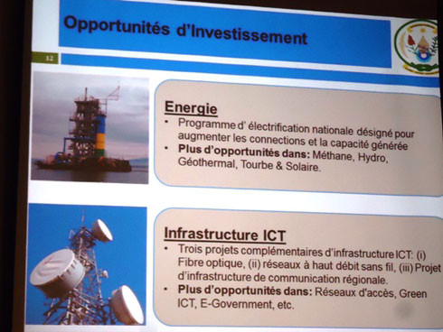 Mu byo Leta y'u Rwanda yifuza ko byashorwamo imari cyane, harimo ingufu z'amashanyarazi n'ibikorwaremezo by'ikoranabuhanga.