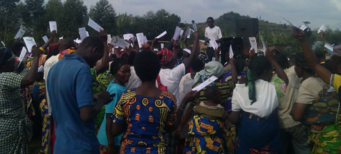 Abaturage bari baje kumva amahame y'ishyaka PS-Imberakuri mu karere ka Rubavu.