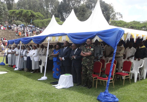 Abayobozi barimo minisitiri Nsengimana, Guverineri Bosenibamwe, Umuyobozi w'akarere ka Musanze n'abandi bitabiriye iri huriro.