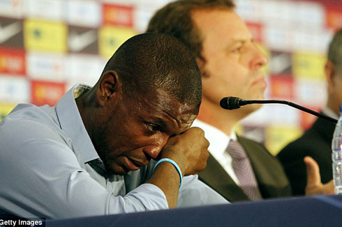 Abidal yarize ubwo yasezeraga ku mugaragaro.