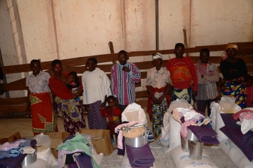 Abo ni abanyarwanda batahutse bava muri Congo.