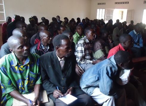 Bamwe mu baturage bo mu murenge wa Cyanika bitabiriye kwihesha agaciro.