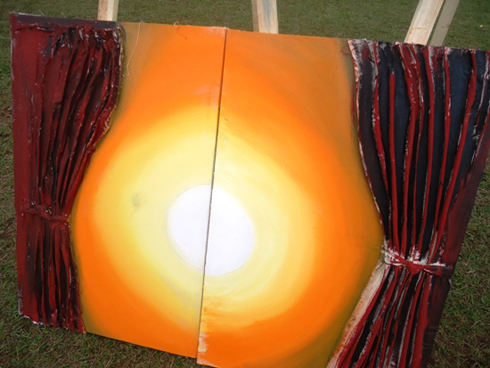 Kimwe mu bihangano by'ubugeni byashushanyijwe n'abanyeshuri bo muri Agahozo Shalom.