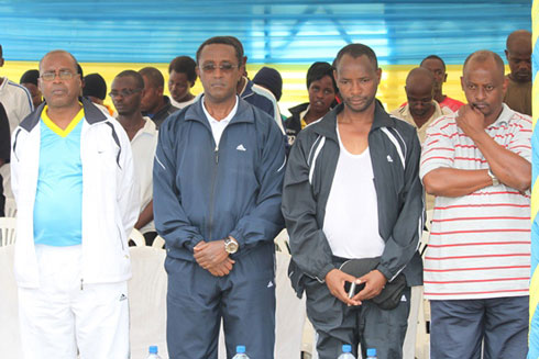 Aha minisitiri Vincent Biruta hamwe n