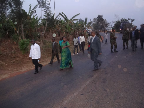 Aha ni mu ikorosi rya Cyunuzi habereye impanuka ubwo barebaga uko hameze.