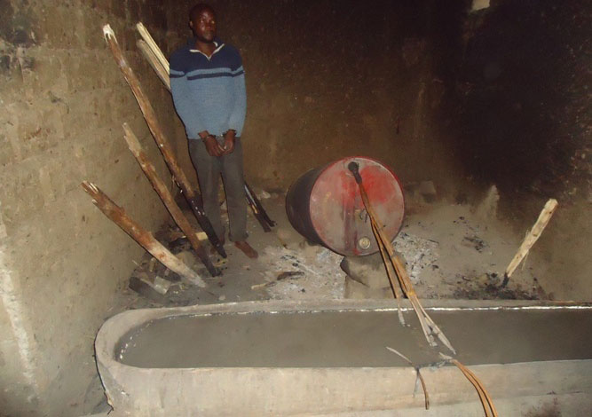 Aho ni muri salon Mbarubukeye atekeramo Kanyanga.