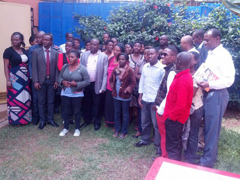 Abayobozi muri Kigali Today, PSF na WDA hamwe n'abitabiriye icyiciro cya kabiri cy'amahugurwa yateguwe na Kigali Today.