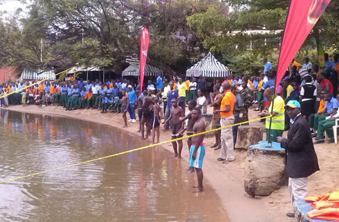 Amarushanwa ya Triathlon yabereye kuri Plage ya Golf Eden Rock Hotel.