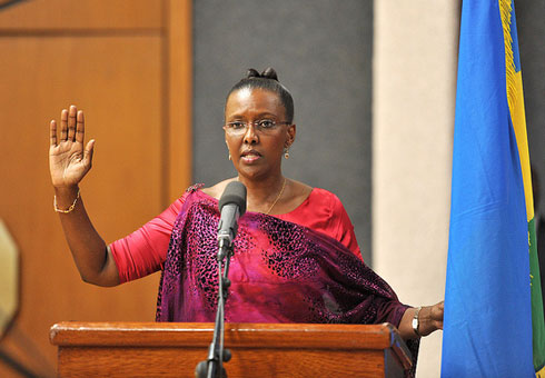 Amb. Valentine Rugwabiza, arahirira kuzayobora neza RDB.