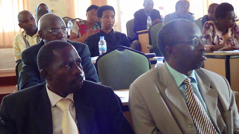 Bamwe mu bahuguwe ku burenganzira bw'abakozi.