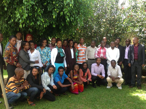 Bamwe mu banyamakuru bari guhugurwa ku buringanire.