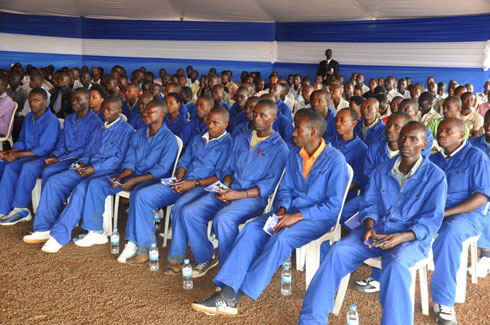 Bamwe mu banyeshuri biga mu ishuri Gishari Integrated Polytechnic.