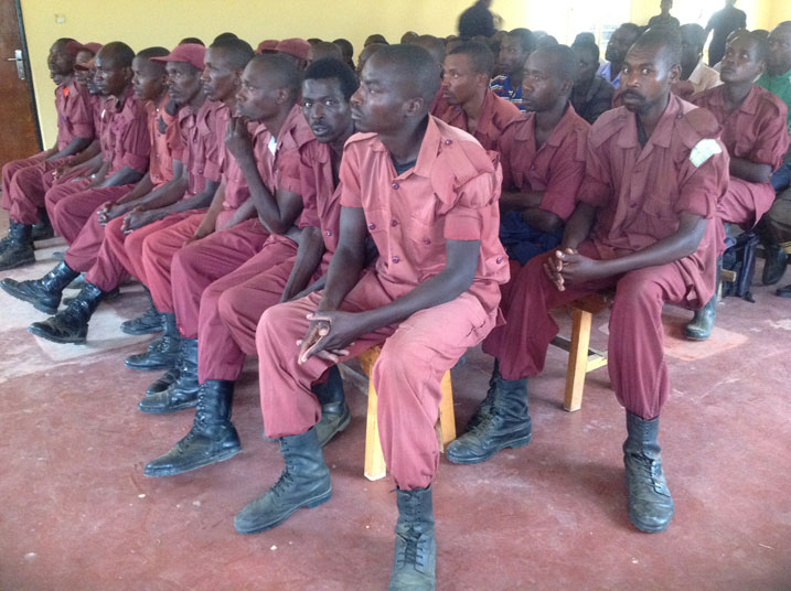 Bamwe mu bari bagize Local defense force mu karere ka Nyamagabe.