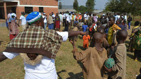 Bamwe mu barwanashyaka ba PSD ubwo batangiraga kwiyamamaza.