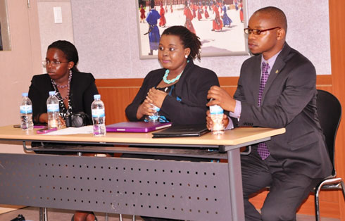 Bamwe mu bayobozi ba ELE Rwanda bayoboye inama.