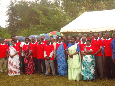 Bamwe mu bari bahurijwe mu itorero ry