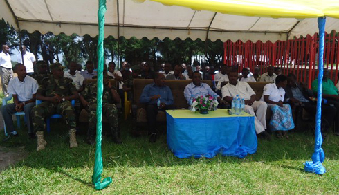 Bamwe mu bayobozi bari bitabiriye ibirori byo gutangiza ukwezi kwahariwe imiyoborere myiza mu karere ka Burera.