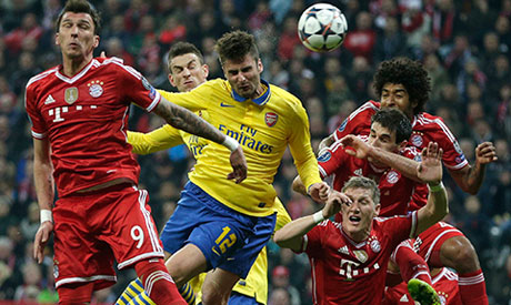 Bayern Munich nayo yasezereye Arsenal nyuma yo kuyitsinda ibitego 3-1 mu mikino yombi.