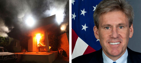 Ambasaderi wa Amerika muri Libiya Christopher Stevens na Ambasade yakoreragamo.