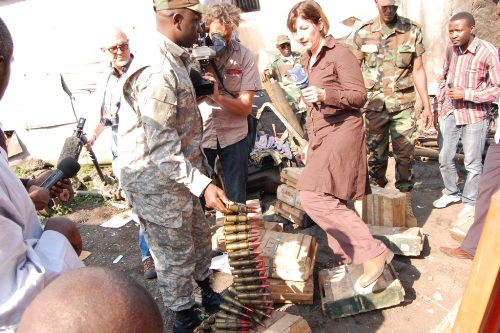 Col. Kazarama yereka abanyamakuru ko ubushobozi babukura mu bikoresho bisigwa n'ingabo za Leta ya Congo.