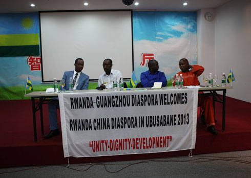 Abayobozi ba diaspora Guangzhou-China na Ambasaderi w