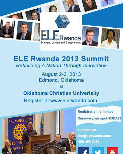 ELE Rwanda Summit izabera Oklahoma tariki 02-03/08/2013.