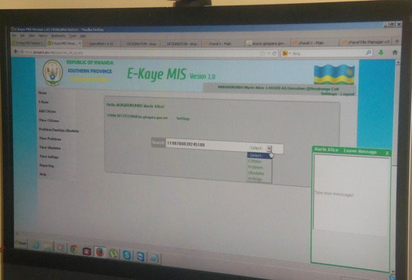 Muri Gisagara harakoreshwa gahunda ya e-kayi mu gukemura ibibazo by
