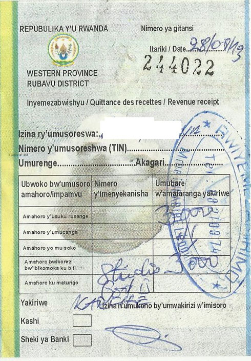 Gitasi zemewe zitangwa n'akarere.