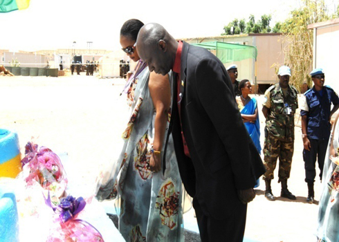 Muzungu Munyaneza uhagarariye inyungu z'u Rwanda mu butumwa bw'amahoro muri Sudani.