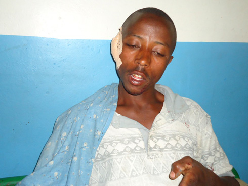 Habimana Pascal wakomerekejwe aje gutabara Nzeyimana.