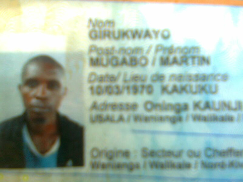 Ibyangombwa byari bifitwe n'umwe mu barwanyi ba FDLR.