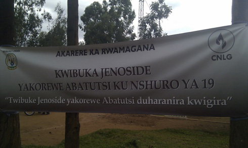 Insanganyamatsiko y'uyu mwaka ni "kwibuka duharanira kwigira".