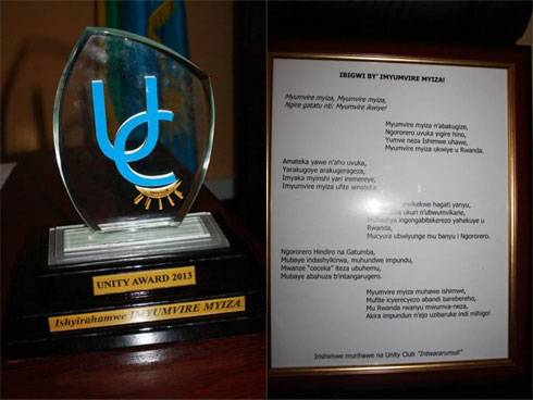 Igihembo Unity Club yahaye koperative “Imyumviremyiza” ku rwego rw