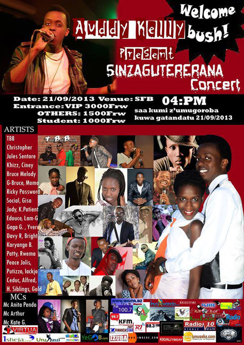 Igitaramo cya Auddy cyari kuba kirimo abahanzi benshi cyane.