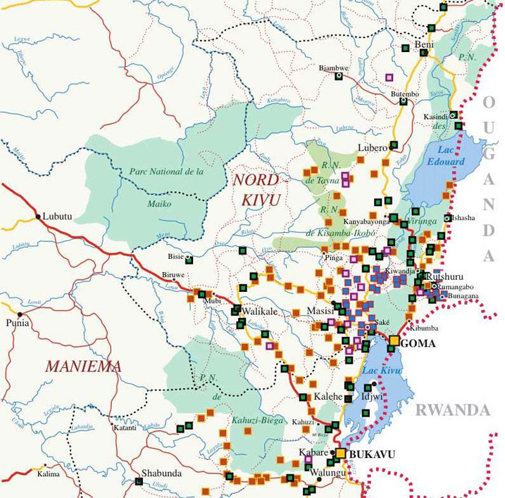 Ikarita igaragaza uduce FDLR igiye yihariye muri Kivu y
