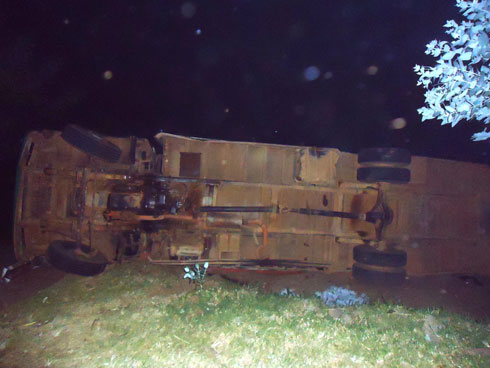 Icyuma cyo munsi cyitwa "karada" cyacitse bituma inanirwa kugenda niko gusubira inyuma kuko yari igeze ahaterera cyane.