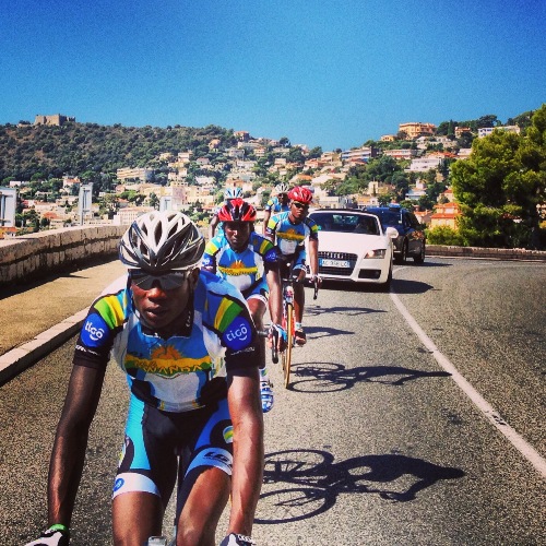 Ikiepe y'u Rwanda y'umukino w'amagare mu myitozo.