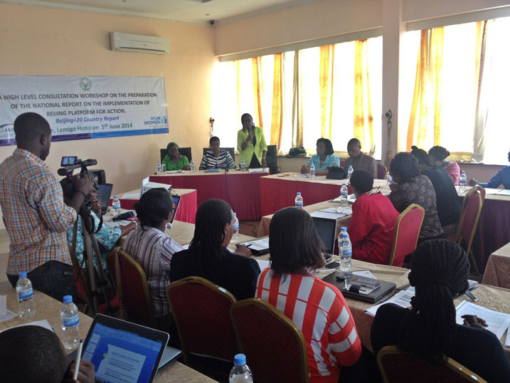 Inama yari yahuje inzego zose za Leta zishinzwe abagore ku rwego rw'igihugu n'abafatanyabikorwa bose muri iki gice.