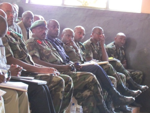 Ingabo na Poliosi nabo bari bitabiriye iyo nama.