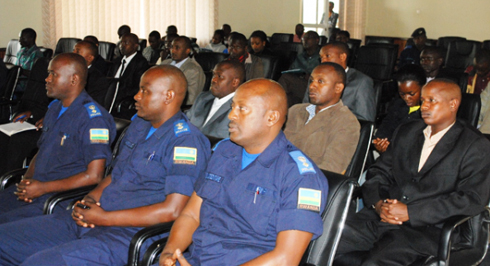 Bamwe mu bapolisi bitabiriye amahugurwa.