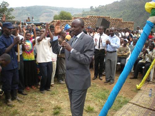 Kangwagye yageje ijambo ku bitabiriye ibirori.