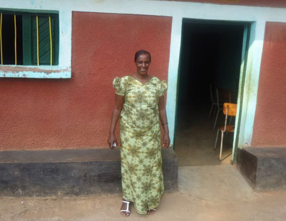 Kantarama Marie Frederic perezidante wa komite ishinzwe ku rwanya ihohoterwa mu murenge wa Muganza.