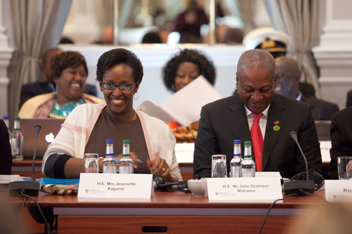 Madame Jeannette Kagame na Perezida wa Ghana, John Mahama.