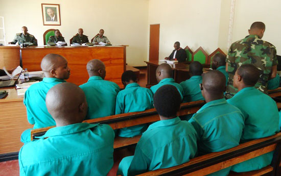 Abaregwa hamwe na Lt Joel Mutabazi, mu rukiko rukuru rwa Gisirikare.