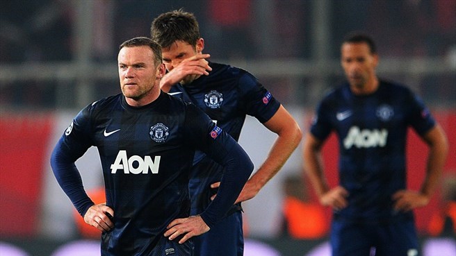 Manchester United yatsinzwe na Olympiakos ibitego 2-0.