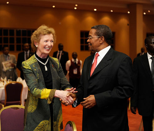 Mary Robinson uruzinduko rwe yarutangiriye muri Tanzania.