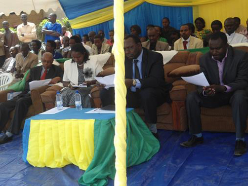 Abayobozi batandukanye bitabiriye gutaha ku mugaragaro Jyambere SACCO.