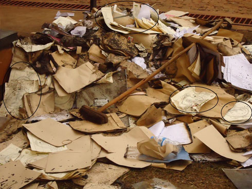 Mu byangiritse harimo ibyangombwa bigera kuri 80 ariko byongeye gukorwa kuko byari bibitse muri mudasobwa.