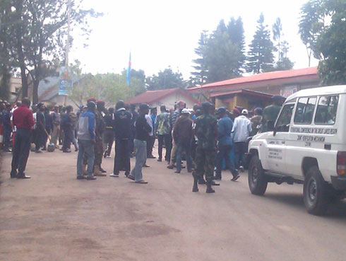 Muri Congo Mgt Maj Kusukana yakiriwe n'abantu benshi.