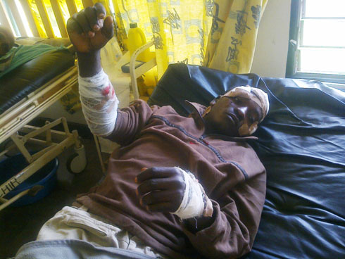 Ndikumana aha yari mu bitaro bya Nyanza avugana intege nke cyane.